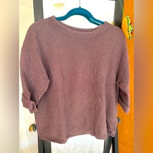 JCrew Short Sleeve Sweater in Mauve (size medium)